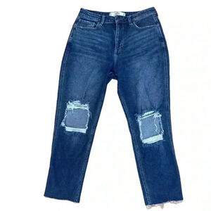 Hollister Curvy High Rise Mom Jean Stretch EUC 7R